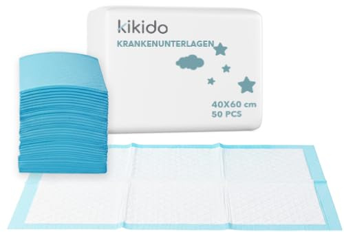 Kikido Matelas à Langer Bébé Jetable 40x60 cm - 50x Alèse Jetable pour Table à Langer - Serviettes pour Changer les Couches - Douces, Absorbantes et Imperméables - Alèses à Langer pour Bébé 60x40 cm