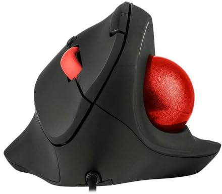 CALMUDHON Trådbunden vertikal styrkula mus ergonomisk tyst plug and play 3 justerbar DPI trådbunden styrkula mus med 2 m kabel för bärbar dator PC skrivbord ritning kontor