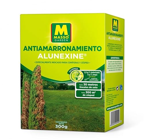 Antiamarronamiento Plantas y Arboles Alunexine Massó Garden 300 g | Abono Soluble Potasio Para Setos de Coníferas, Cipreses, Césped y Plantas Ornamentales | Favorece Raíz | Nexum Market