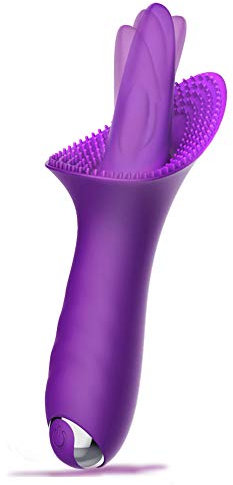 SXOVO Stimolatore Clitoride Stimolazione Leccare la Lingua Vibratore Impermeabile con 10 Modalità di Intensità per Masturbazione Femminile, Giocattoli Sessuali Ricaricabili per Capezzoli G-spot