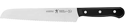 HENCKELS Solution Razor-Sharp 8-inch Bread Knife, Cake Knife, German Engineered Informed by 100+ Years of Mastery, Black/Stainless Steel