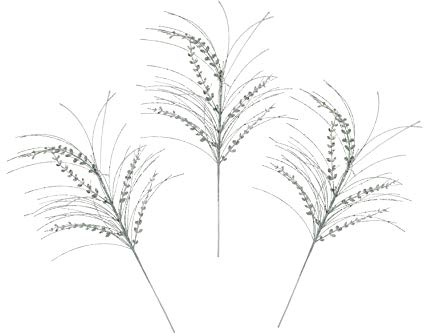 Ramo di Natale artificiale con foglie, glitter e pietre decorative, ramo decorativo per composizioni natalizie, corona dell'avvento decorativa, fiore singolo, fiore decorativo, set da 3 pezzi