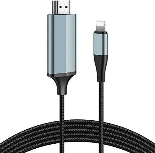 Adaptateur Lightning vers HDMI 4.0m pour iPhone 14/13/12 & YouTube vers TV - Résolution HD 1080P, iOS 18, (Non Compatible iPhone 16/15/Netflix)