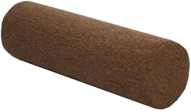 XIEMINLE Nackenrolle, rundes Zylinderkissen für Sofa, Bett, Auto, Couch, Armlehne, Stützkissen, Lendenkopfteil, abnehmbares Nackenrolle (50 x 15 cm, Braun)