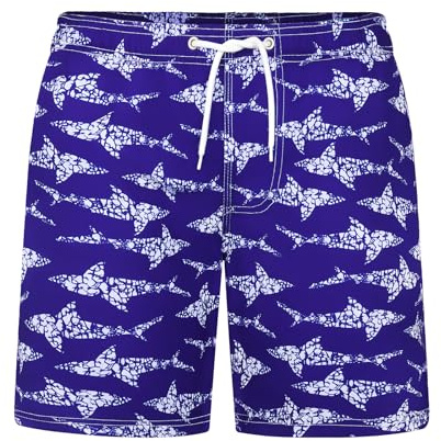 HAGOT Badbyxor för pojkar, barn boardshorts strand, snabbtorkande badshorts för pojkar, sport löpning badshorts