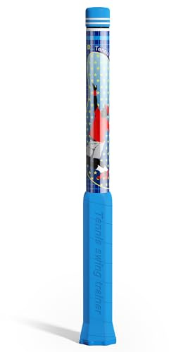 Tennis Power Trainer with Magnetic Resistance, MOOJAY Swing Trainer Sound Feedback for Correct Technique PP Handle, Suitable for Beginners & Pros – Training, Fitness, and Professional Use - Blue