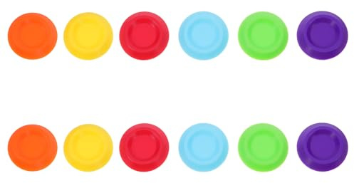 Hemobllo 12 Comederos para Cucarachas de Plástico Resistentes, Platos Pequeños de 3,4 Cm para Insectos y Reptiles, Mini Cuencos para Terrarios y Alimentación de Insectos en Color Aleatorio