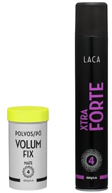 Dliplus Set de Volumen y Fijación Capilar, Polvos Volum Fix Mate 10g + Laca Xtra Forte Spray 400ml, Fijación 4