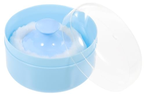 Beaupretty Estuche para Borlas de Talco para Bebés, Kit con Borla Esponjosa y Recipiente Compacto, Diseño para Uso Doméstico y Aplicación de Polvos Corporales Después del Baño
