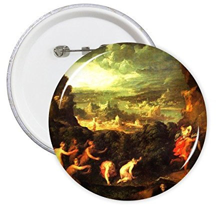 Religion Christianisme Monde célèbre Landmark classique Peinture à l'huile le Viol de la culture Proserpine (Motif art Illustration Motif broches rondes badge Button Vêtements Décoration 5 pcs L