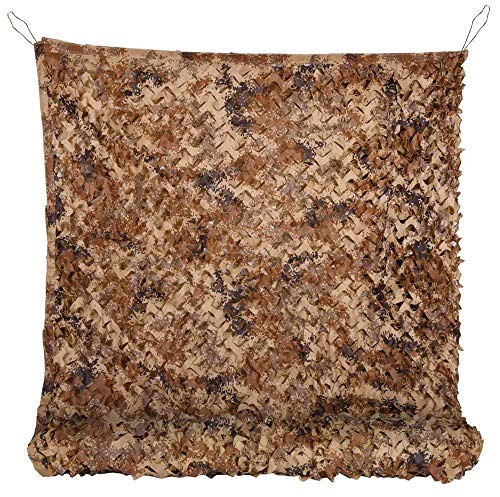 Tongcamo 150D Malla Camuflaje Red Caza Estor para Caza Parasol Decoración Valla Fiesta, 2x3M(6.5X9.8FT), Desierto Digital
