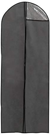 axentia Kleiderhülle, grau/schwarz, ca. 60 x 150 x 0,2 cm