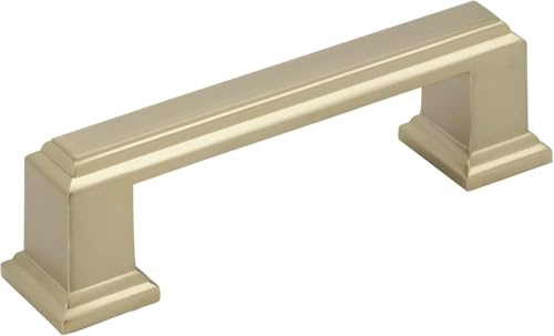 Amerock | Cabinet Pull | Golden Champagne | 3 inch (76 mm) Center to Center | Appoint | 1 Pack | Drawer Pull | Drawer Handle | Cabinet Hardware