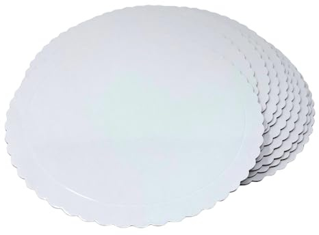 Decoraciondulce 10 x dischi/basi extra forti da 30 cm x 3 mm. Altezza per torte (bianco)