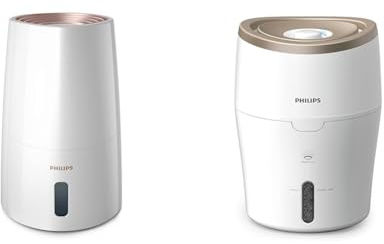 Philips Luftbefeuchter - NanoCloud-Technologie, 2-3 Geschwindigkeitsstufen, 2-3 Liter-Tank, Weiß, Automatisch, Kunststoff, für Schlafzimmer/Kinderzimmer, bis 38-45 m²