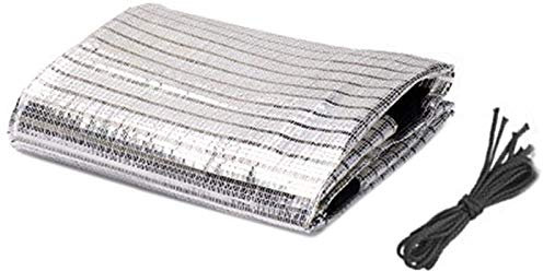 Biwwubik Reflectante aluminio aluminio sombra red de crecimiento casa sombra red sombra vela plantas cubierta red 2 x 2 m