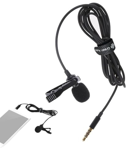 Micrófono de Solapa - Micrófono de Condensador omnidireccional con Clip de Solapa | Micrófono lavalier | Micrófono de Clip Lavalier | Micrófono de Altavoz Amplificador de Voz versátil