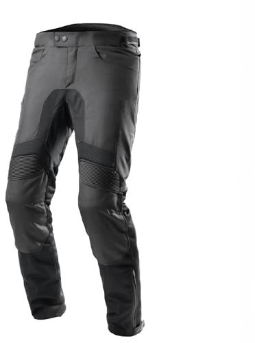 REBELHORN Jax Pantaloni da Moto Uomo | Tessile | Protezioni per Ginocchia e Fianchi Livello 2 | Membrana Humax Rimovibile | Grandi Pannelli di Ventilazione a Rete