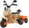 Begoniape Elektro Motorrad Kinder mit Korb, Elektrofahrzeuge Kinderroller für Kinder, 1-1,5 Stunden Ausdauerzeit, bis 50kg, 10 Zoll Elektromotorrad Kinder von 2–6 Jahren (Orange)