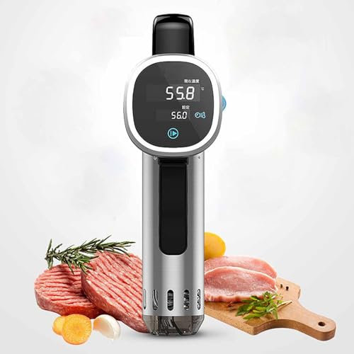 NVYAZJ Slow Cooking Machine, IPX7 Waterproof Stainless Steel Sous Vide Cooker with Accurate Temperature Control and Timer Digital Display, Full Touch Screen Control