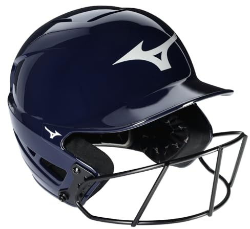 Mizuno Womens F6 Fastpitch Softball Batting Helmet - Solid Color, Glossy Navy, Large/Extra Large