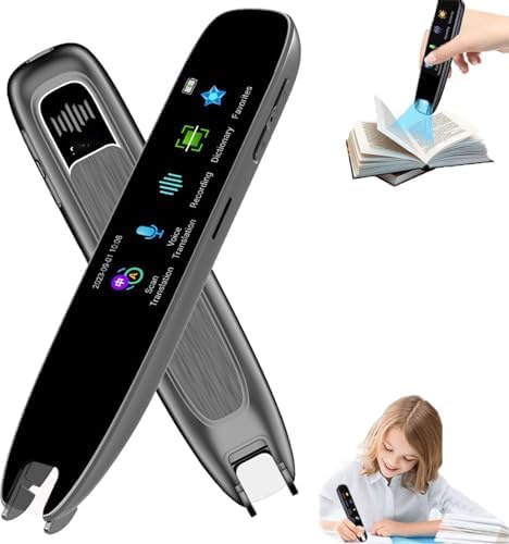 Bolígrafo traductor y escáner para Estudiantes, bolígrafo Lector y escáner para Dislexia, bolígrafo traductor instantáneo bidireccional portátil con Lector y escáner Inteligente de 112 Idiom