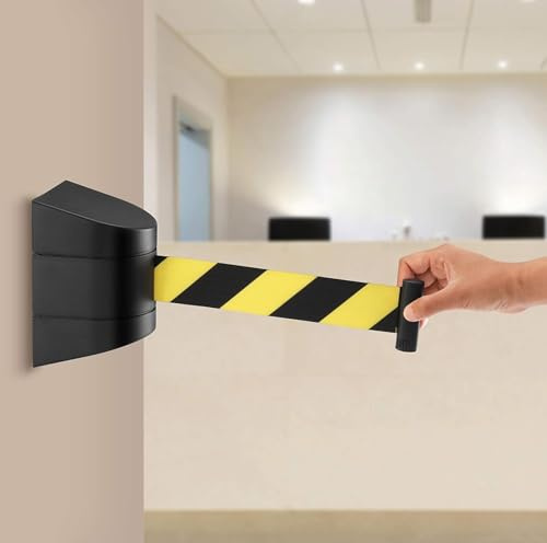 Ruban adhésif rétractable Ber pour montage mural - Ligne de contrôle de foule pour événements - Solution de gestion de file d'attente - Système de guidage efficace des personnes