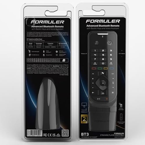 Formuler GTV-BT3 Bluetooth Fjärrkontroll | Bakgrundsbelysta knappar, Röstchassi