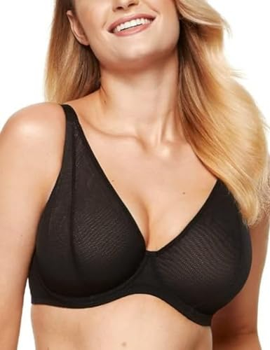 Gorteks Valentina-B2 V1 Triangel-BH Damen weich und bequem Bralette mit bügel ohne polsterung für Große und Kleine Brüste - 80C, Schwarz