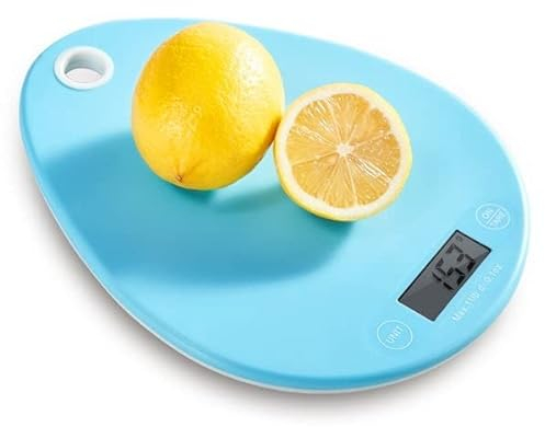 Kabalo 5kg Blue Digital LCD Electronic Kitchen Scales Cooking Baking Prep Food Preparation Weighing Hanging UK