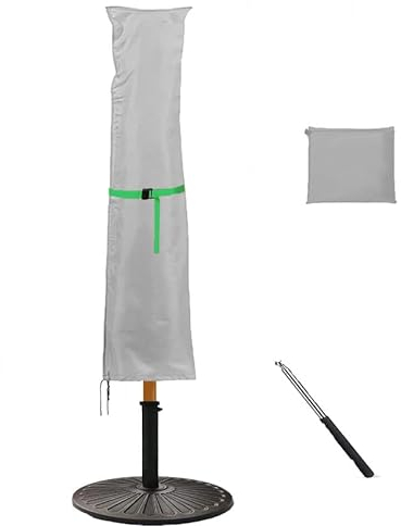 MOZMY Housse de Protection pour Parasol de 200 à 400 cm de diamètre, avec Tige, résistante aux intempéries, 240 x 57 x 57 cm, Anti-UV