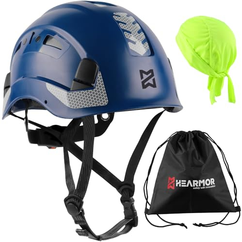 HEARMOR Höhenarbeiten Industriehelm Erwachsene Bauhelm ABS Schutzhelm Zertifizierung EN12492 Bestanden EN397 Stoßdämpfung und Eindringfestigkeit Test Bauarbeiterhelm Sicherheitshelm