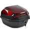PQPQLI Topcase 32L Motorradkoffer Passend 2 Helme Top Case, Motorrad Daily Tail Box Trunk Carrier Kunststoffkoffer Mit Sicherheitsschloss, Für Roller, Motorrad, Mofa & Quad(Color:Date red)