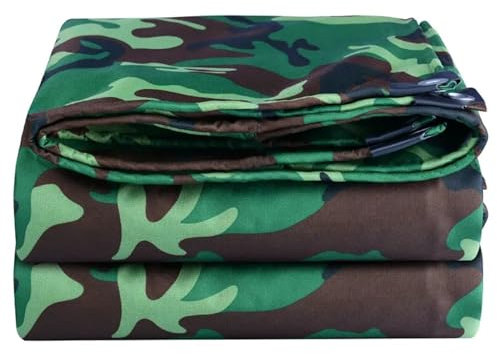 Plane, strapazierfähig, 450 g/m², wasserdichte Abdeckplane, Bodenplane für Zuhause, Boote, Autos, 3 m x 3 m, 4 m x 4 m, Camping, regenfestes Überdachungszelt (1 x 2 m)