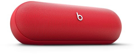 Beats Pill - Wireless Bluetooth Speaker and Portable Charger via USB-C - Up to 24 Hours Battery Life, IP67 Water Resistant, Apple & Android Compatible, Built-in Microphone – Statement Red (Renewed)