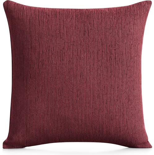 ECOMMERC3 | Funda de Cojín 45x45 Ideal para Combinar con Fundas de Sofá - Funda Cojín Burdeos Suave, Duradera y Fácil de Lavar