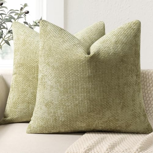 ZWJD Set med 2 kuddöverdrag i Chenille, 30 x 50 cm, mjukt kuddöverdrag, soffkudde, lyxig dekorativ kudde för soffa, säng och vardagsrum