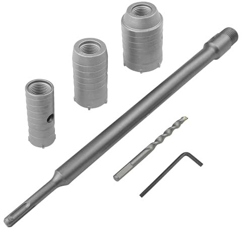 Sudnsadaks Kernbohrer, Kronenbohrer Beton, Schlagbohrer Set, 330 mm Rundgriff SDS Plus Betonwandbohrer Lochsägenschneider Steinwandbohrer mit 30/40/50 mm Betonbohrer zum Bohrkrone von Löchern