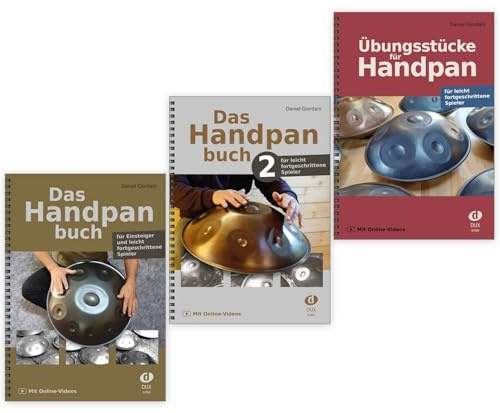 Komplettset: Das Handpanbuch Band 1, Band 2 + Spielbuch (D 910, D 923, D 920, 9783868493504, 9783868493849, 9783868494150) + Soundman-Notenheft + 2 Notenbleistifte