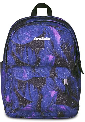 Invicta Zaino Scuola Lab Fantasy Shine, Viola, Doppio Scomparto Con Tasca per PC e Tasca per Borraccia, 27 lt, Scuola Media e Superiore, Zaino Ragazza