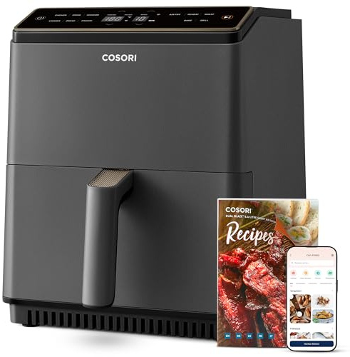 COSORI Freidora de aire caliente Dual Blaze con Wi-Fi, 6,4 L, Freidora XXL Air Fryer 11 en 1: hornear, asar, pan, pollo, 80+ recetas, apta para lavavajillas
