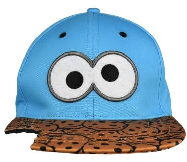 United Labels Sesamstraße Kappe für Jungen & Mädchen - Krümelmonster Cookie Kinder Cap Basecap Baseballkappe verstellbar Blau