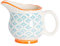 Nicola Spring Hand-Printed Milk Jug - 300ml - Blue Decorative Porcelain Dishwasher Safe Floral Pattern Tableware Cappuccino Coffee Milk Pitcher Jugs with Handle