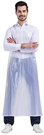 Nanxson Unisex wasserdicht Schürzen transparentes Arbeitsschürze Latzschürze Fleischerschürze Metzgerschürze für Industrie, Reinigung CF3117