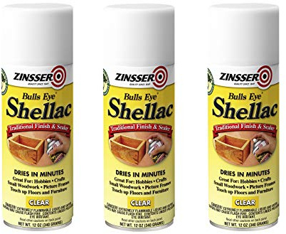 Zinsser 408-3PK Bulls Eye Shellac Spray, 12 oz, Clear, 3 Pack