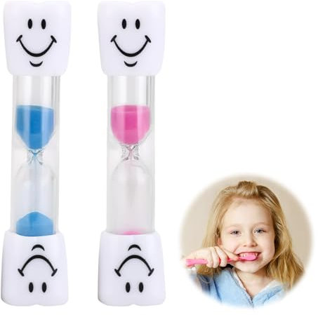 2-Stück Sanduhren Set für Kinder,Sanduhr für Zähneputzen Kinder,Sanduhr zum Zähne Putzen 3 Min Kleinkinder,Hourglass Set,Sanduhr Zähneputzen Timer,Lustig Sanduhren Kleinkinder,Mehrfarbiges Sanduhrset