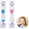 Juego de 2 relojes de arena para niños, reloj de arena para cepillarse los dientes infantiles, reloj de arena de 3 minutos para niños, reloj de arena para niños, temporizador de cepillado de dientes
