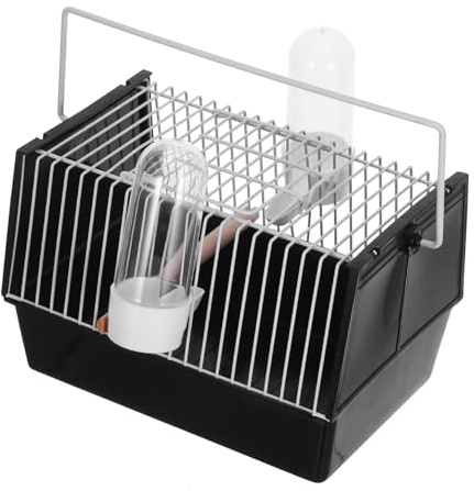Toddmomy Portable Plastic Pet Bird Cage with Handle Handheld Parrot Carry Cage for Travel and Outings Lightweight and Sturdy for Budgies