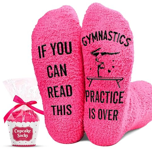 Gymnastics Gifts for Girls – Funny Gymnast Socks, Cute Stocking Stuffers for Teen, Gifts for 7, 8, 9, 10, 12-Year-Old girls, Christmas Presents, and Gymnastics Accessories for Kids