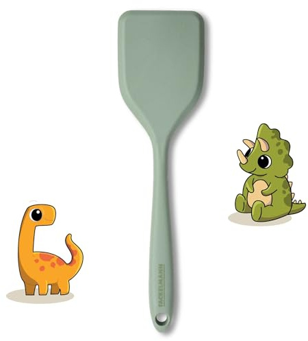 Fackelmann Mini espátula de silicona y acero inoxidable, resistente al calor hasta 230 °C, ideal para utensilios de cocina revestidos, apta para lavavajillas
